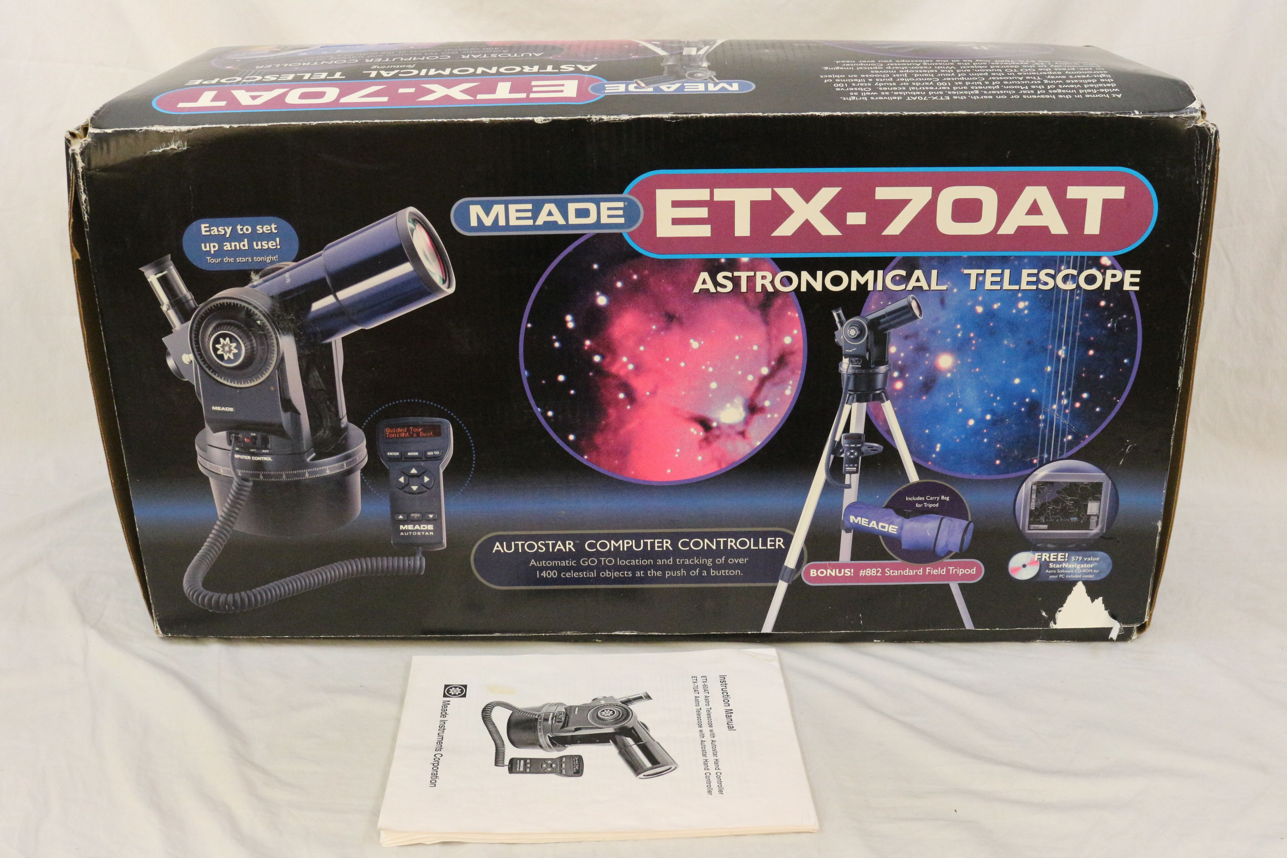 NEW Meade ETX-70AT 70mm Refractor TELESCOPE + Tripod Accessories ...