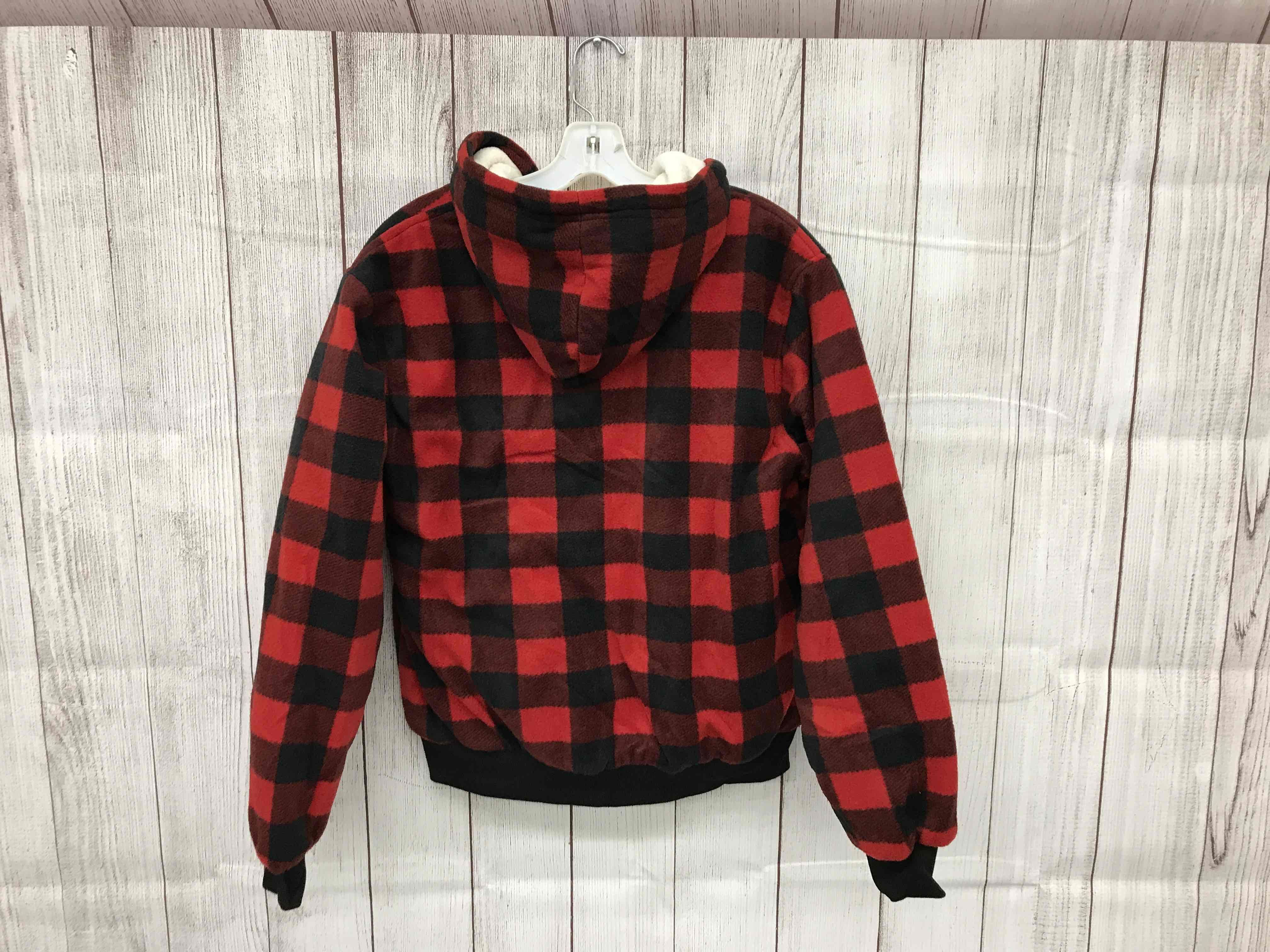 Trufit Women's Sherpa Lined Hooded Jacket Red Plaid Small | eBay