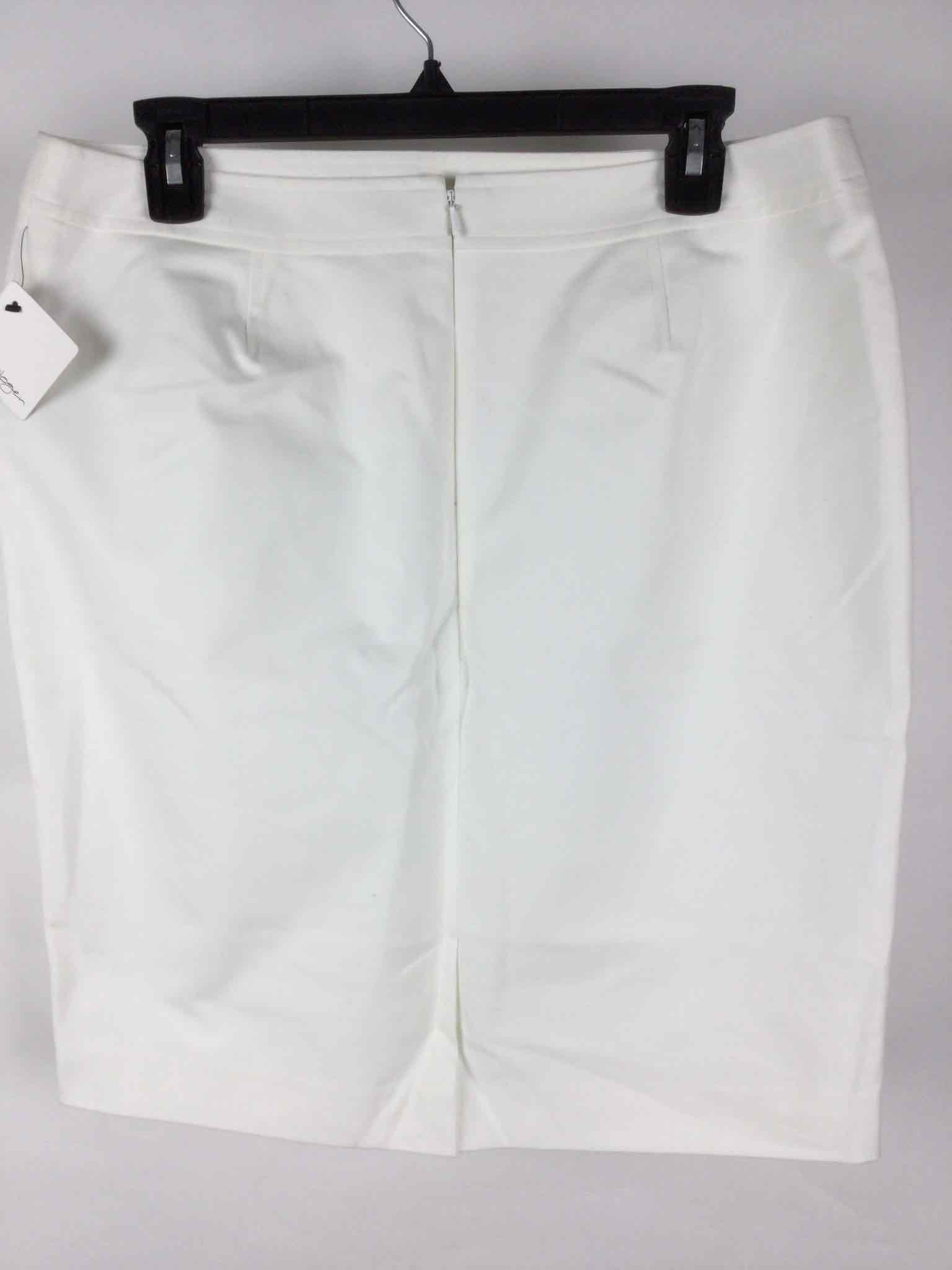 NWT Halogen White Cotton Polyester Pocket Straight Pencil Petite Skirt ...