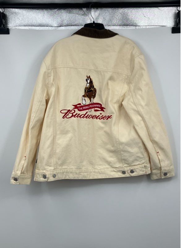 Urban Outfitters Budweiser Jean Jacket Size Large Tan New With Tags eBay