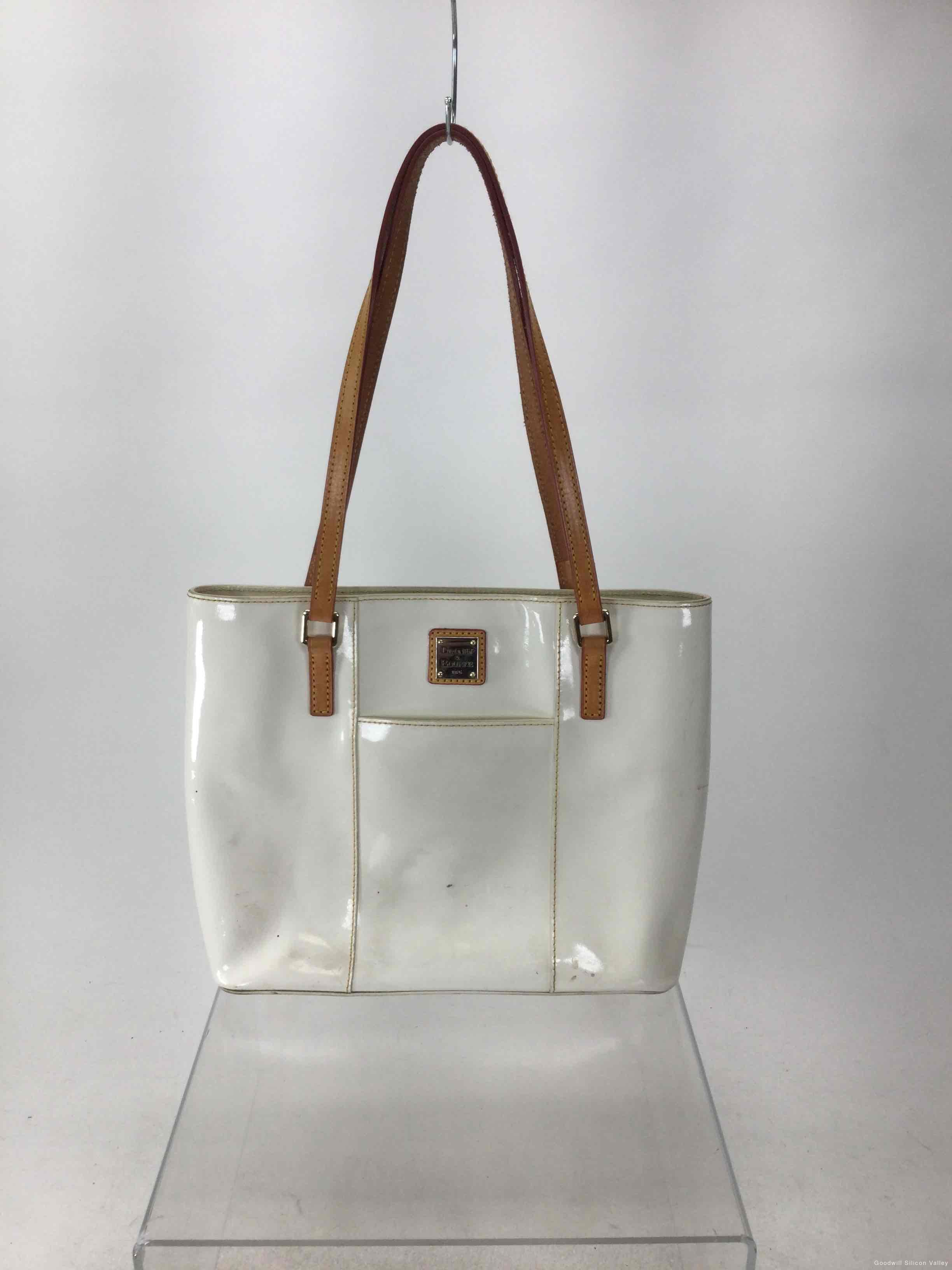 Dooney & Bourke Ivory Patent Leather Tote Bag | eBay