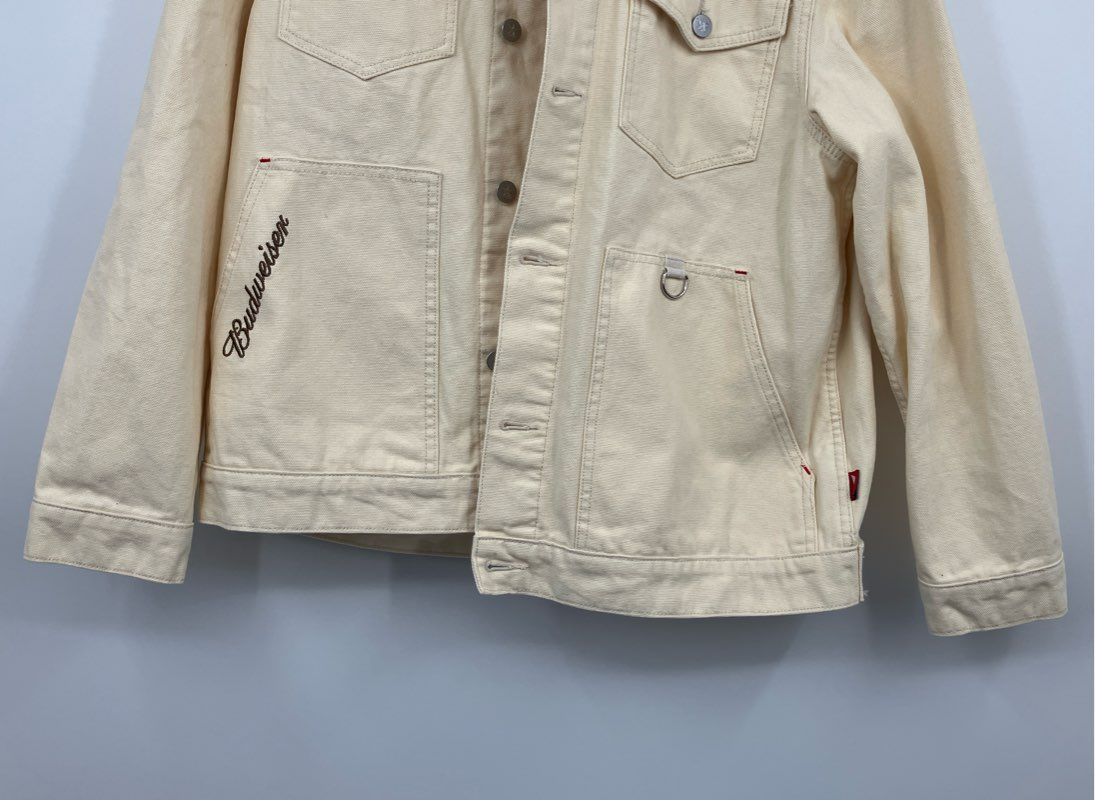 Urban Outfitters Budweiser Jean Jacket Size Large Tan New With Tags eBay